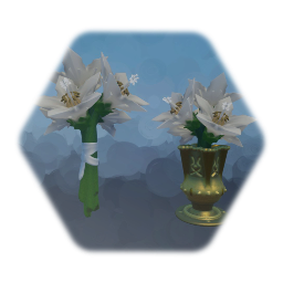 White Flower Bouquet and Vase