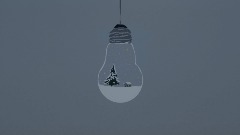 Festive Bulb Snow Painting