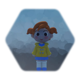 Little girl in raincoat