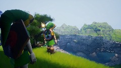 Young Link and Majora's Mask Young Link on a island