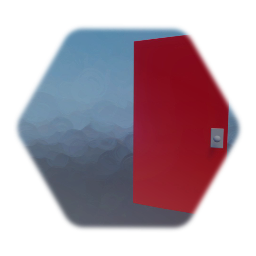 Red door w/silver knob