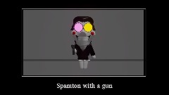 Spamton with a gun