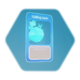 Calling card blue orb