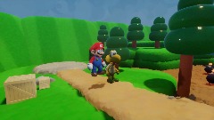 Mario 64 racing with koopa the quick scene
