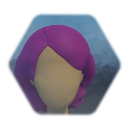 Pink Hair Sculpted Medium Length With Part