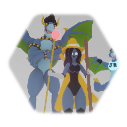 Dragon Turtle Man,Dragon Turtle Jr.,and Magi-Vamperor