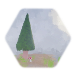 Tanne mit Untergrund