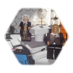 DRWHO K9 cyberman minifiger in the tardis set ZYGONS STRAX