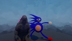 Sanic messes with Godzilla