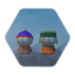 Non rigged Old 3d models of stan and kyle