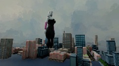 Giantess spider Gwen In New York City With spiderman
