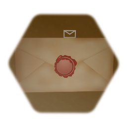 Old wax sealed envelope - B