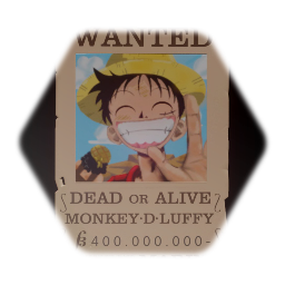 Luffy wanted poster