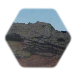 Mossy realistic rock