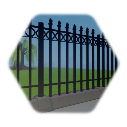 Wrought Iron Fence with base