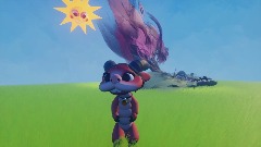 Lancewing chews on something