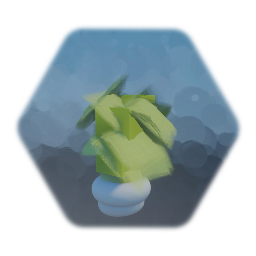 Modern pot with plant