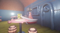 Patrick at Krusty krab