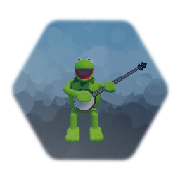 Kermit the frog with banjo (muppets)