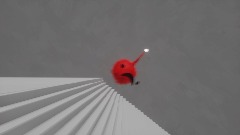 Lumpy falls down the stairs
