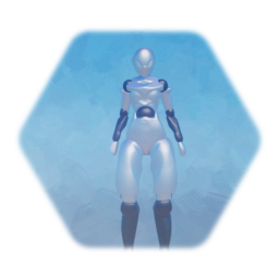 Female Robot with third person camera