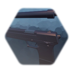 Gun pistol with suppressor