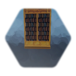 Lara Croft mansion bookshelf