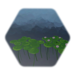 Lily pad w/ & w/out flower