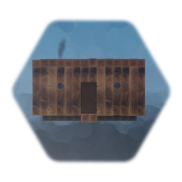 House with functioning door and some furniture