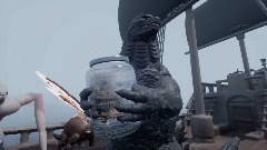 Godzilla has a jar of dirt