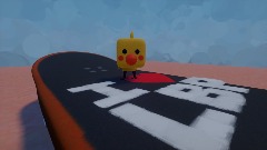 Duck on Skateboard