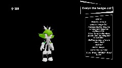 Evelyn the hedgecat description screen