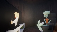 Squidward on a chair !!