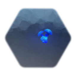 Blue glowing mushrooms