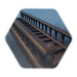 Straight Wooden Staircase with Railing