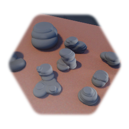 Simple round stone collection / Runde Fels  stein Sammlung