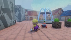 Wario gets in a brawl with Mr krabs at Hyrule Castle