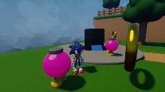 Sonic in bomb bomb battle field