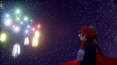 Mario & Luigi at the firework show