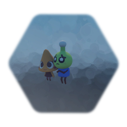 Connie and Cuthbert with wind-up toys