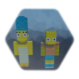 Minecraft Marge Simpson WIP (and bart)