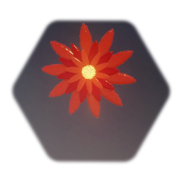 Red flower /w fibonacci center 2