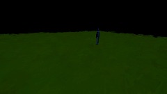 A guy in a field at night dancing to meglovania