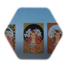 Art Nouveau Painting with metallics