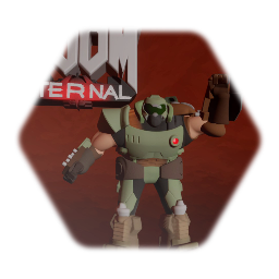 Cartoon Doom Slayer (DOOM Eternal)