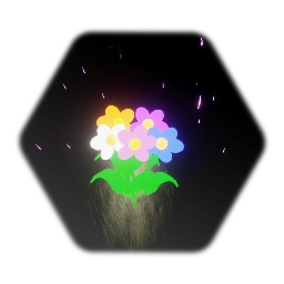 Lighty simple flower painted