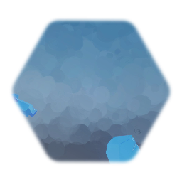 Glowing blue crystal clusters