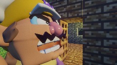 Wario dies to a creeper
