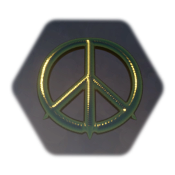Peace Sign 6 - Golden Cone