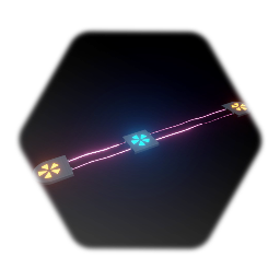 Moving Platform with painted electric tethers